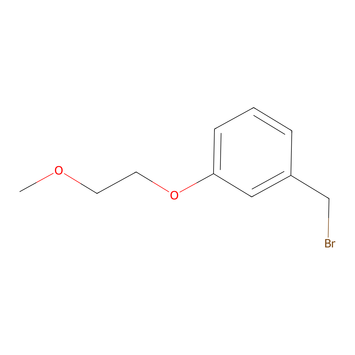 1-(Bromomethyl)-3-(2-methoxyethoxy)benzene molecular structure, CAS 1041399-60-3