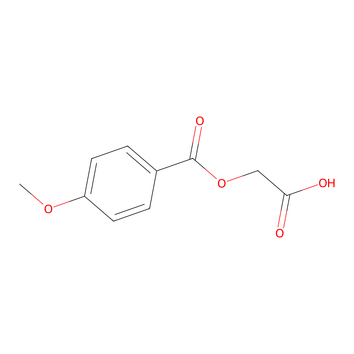 Benzoic acid, 4-methoxy-, carboxymethyl ester molecular structure, CAS 10414-68-3