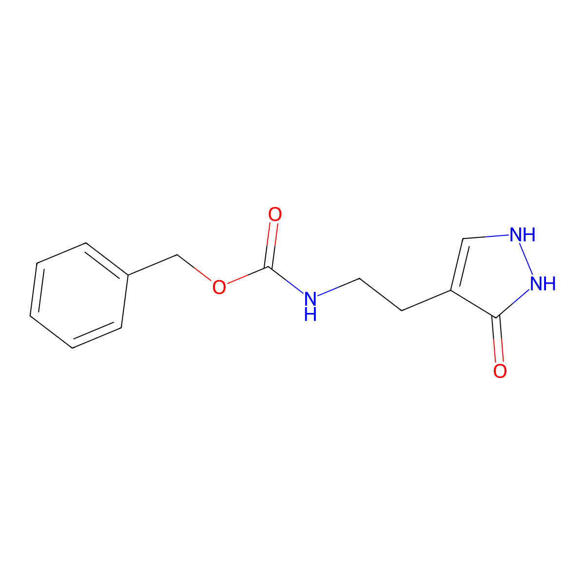 benzyl N-[2-(3-hydroxy-1H-pyrazol-4-yl)ethyl]carbamate molecular structure, CAS 1041401-52-8