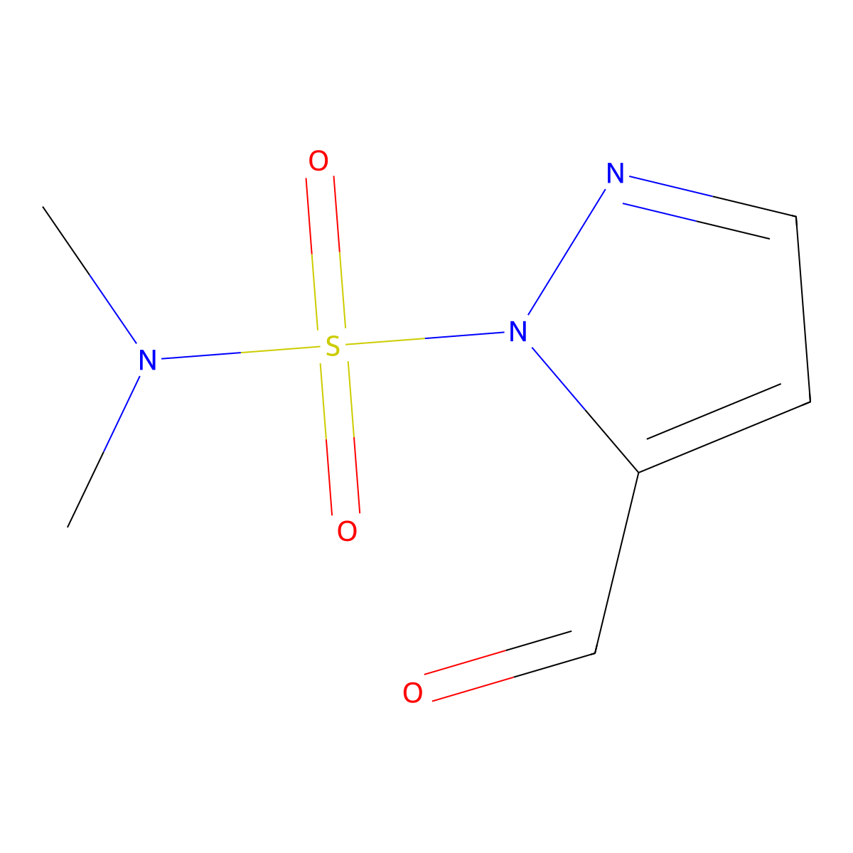 5-Formyl-N,N-dimethylpyrazole-1-sulfonamide molecular structure, CAS 1041421-94-6