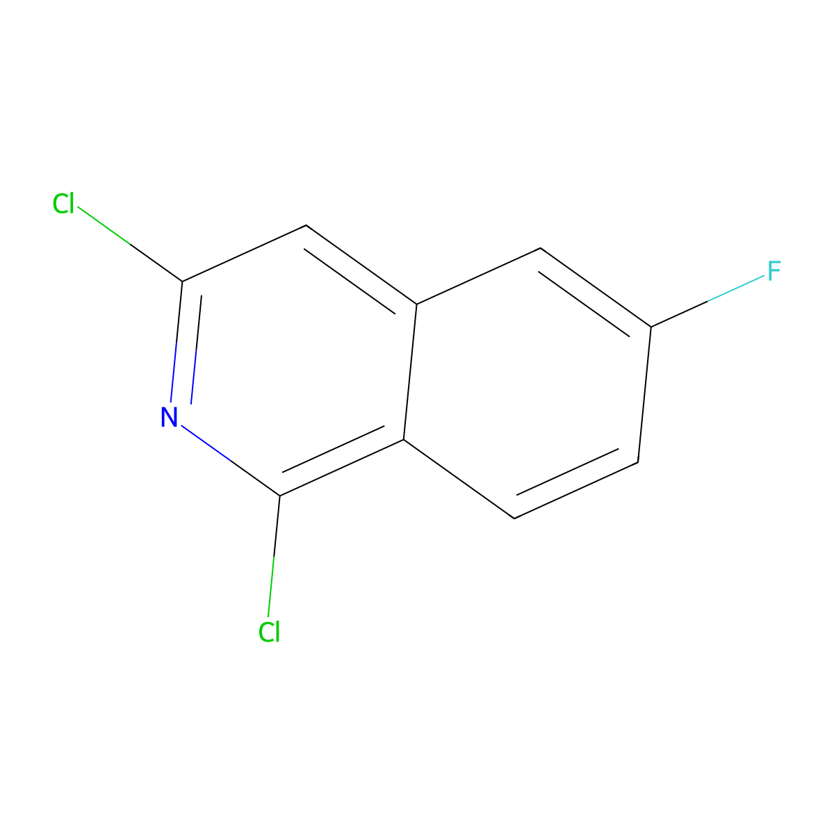 1,3-Dichloro-6-fluoroisoquinoline molecular structure, CAS 1041423-26-0