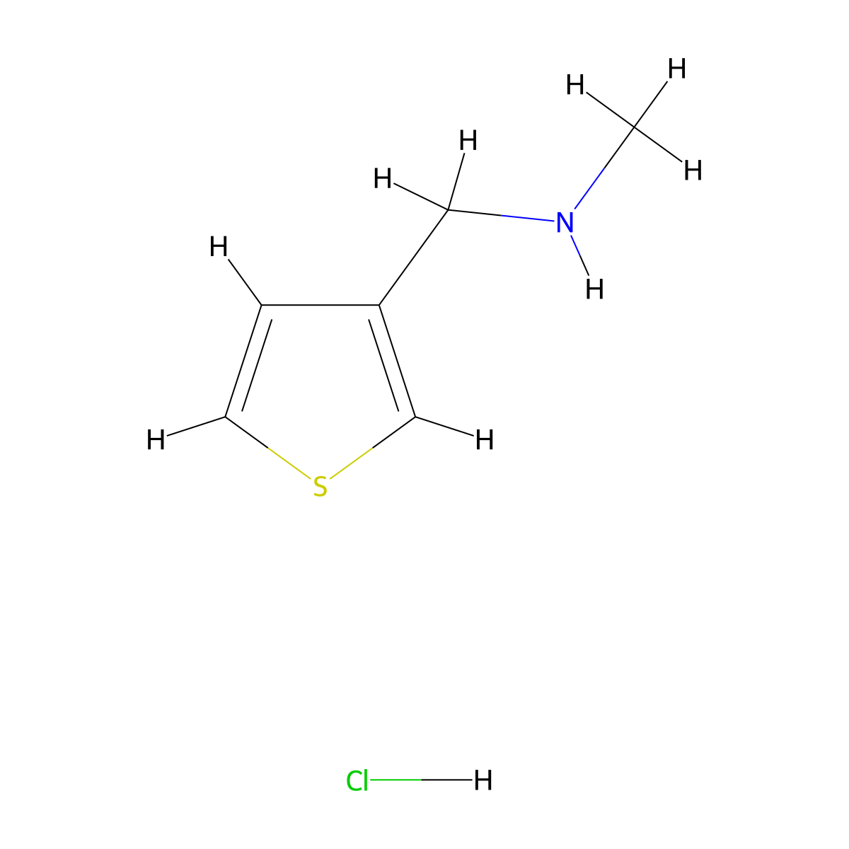 Methyl(thiophen-3-ylmethyl)amine hydrochloride molecular structure, CAS 1041424-94-5