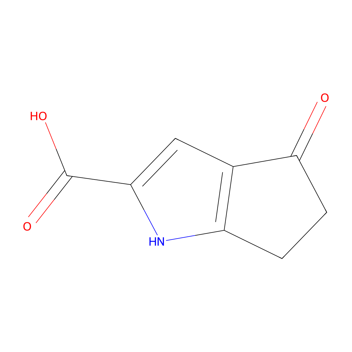 4-Oxo-1,4,5,6-tetrahydrocyclopenta[b]pyrrole-2-carboxylic acid molecular structure, CAS 1041429-47-3