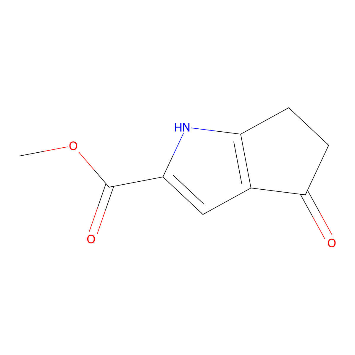 Methyl 4-oxo-1,4,5,6-tetrahydrocyclopenta[b]pyrrole-2-carboxylate molecular structure, CAS 1041430-21-0