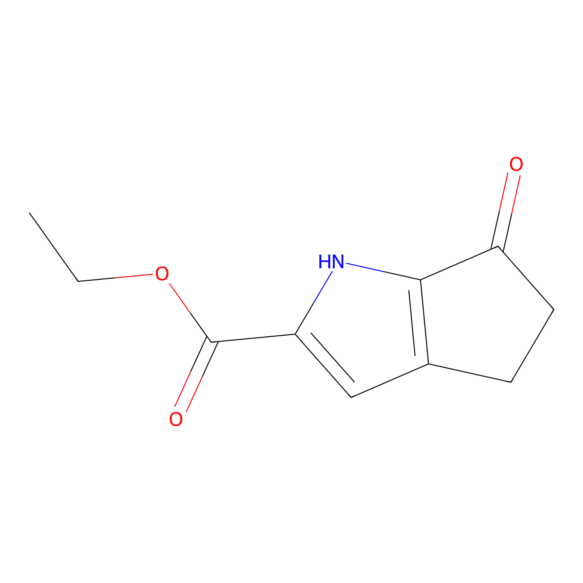 Ethyl 6-oxo-1,4,5,6-tetrahydrocyclopenta[b]pyrrole-2-carboxylate molecular structure, CAS 1041430-83-4