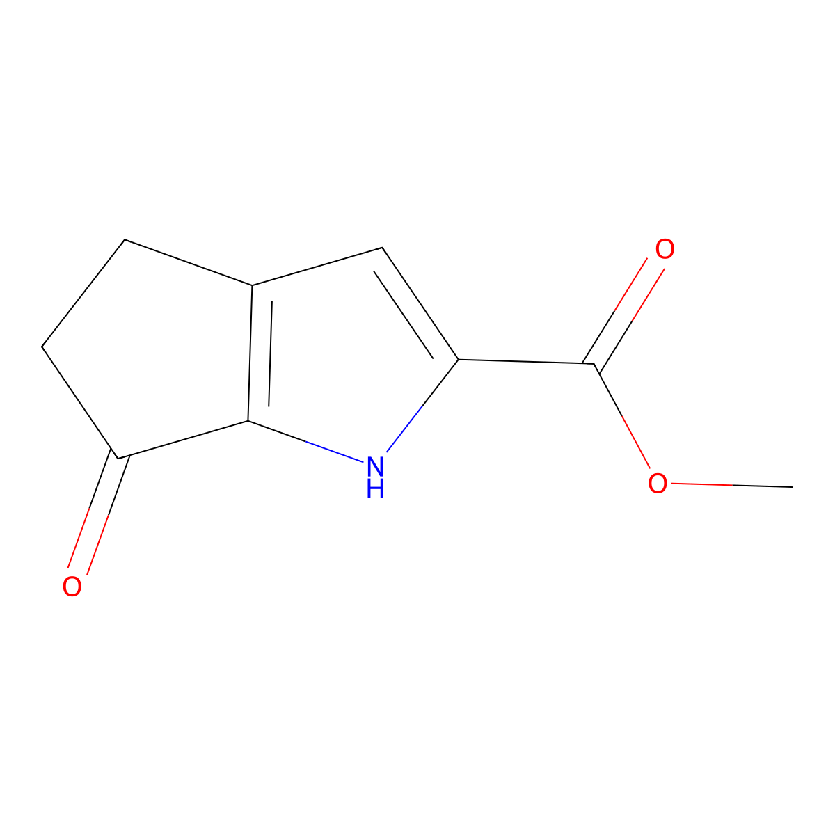 Methyl 6-oxo-1,4,5,6-tetrahydrocyclopenta[b]pyrrole-2-carboxylate molecular structure, CAS 1041430-92-5