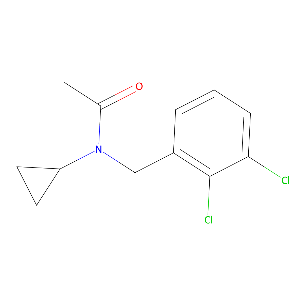 N-cyclopropyl-N-(2,3-dichlorobenzyl)acetamide molecular structure, CAS 1041439-18-2