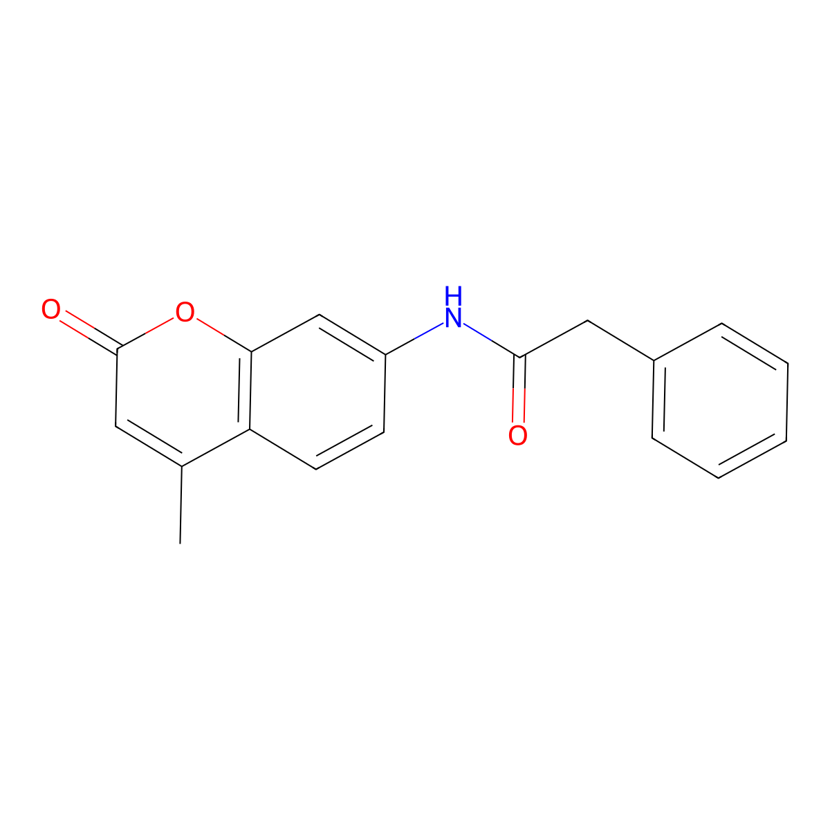 4-Methyl-7-(phenylacetamido)coumarin molecular structure, CAS 104145-34-8