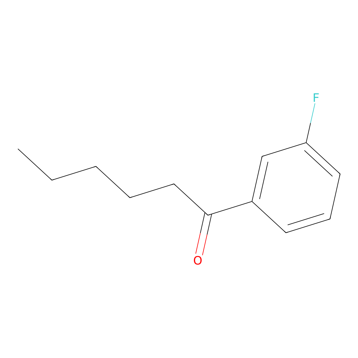 1-(3-Fluorophenyl)hexan-1-one molecular structure, CAS 1041467-42-8