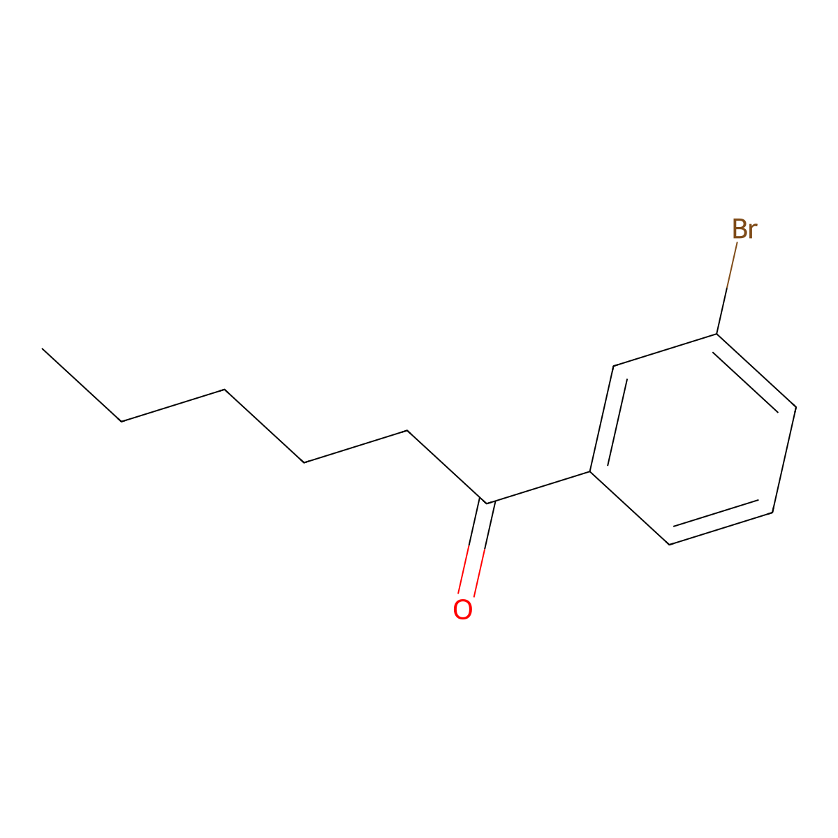 1-(3-Bromophenyl)hexan-1-one molecular structure, CAS 1041467-43-9