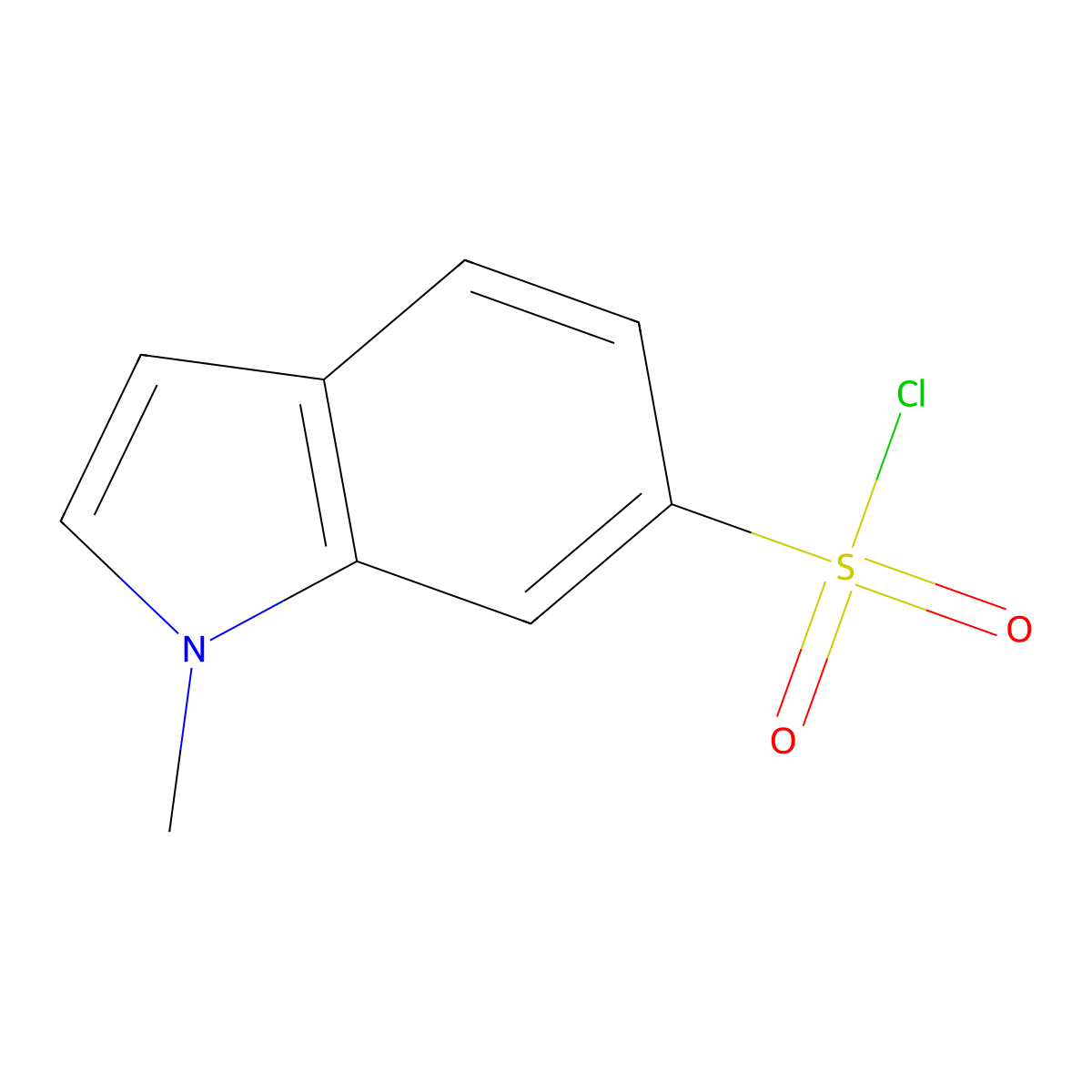 1-methyl-1H-indole-6-sulfonyl chloride molecular structure, CAS 1041469-95-7