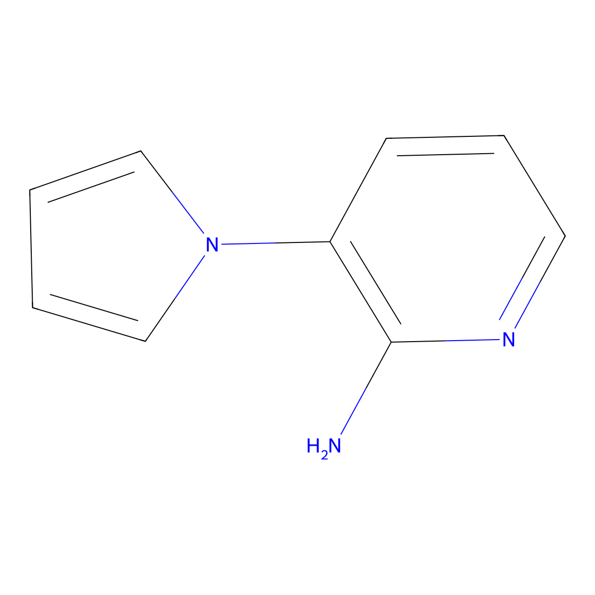 3-(1H-pyrrol-1-yl)pyridin-2-amine molecular structure, CAS 104149-41-9