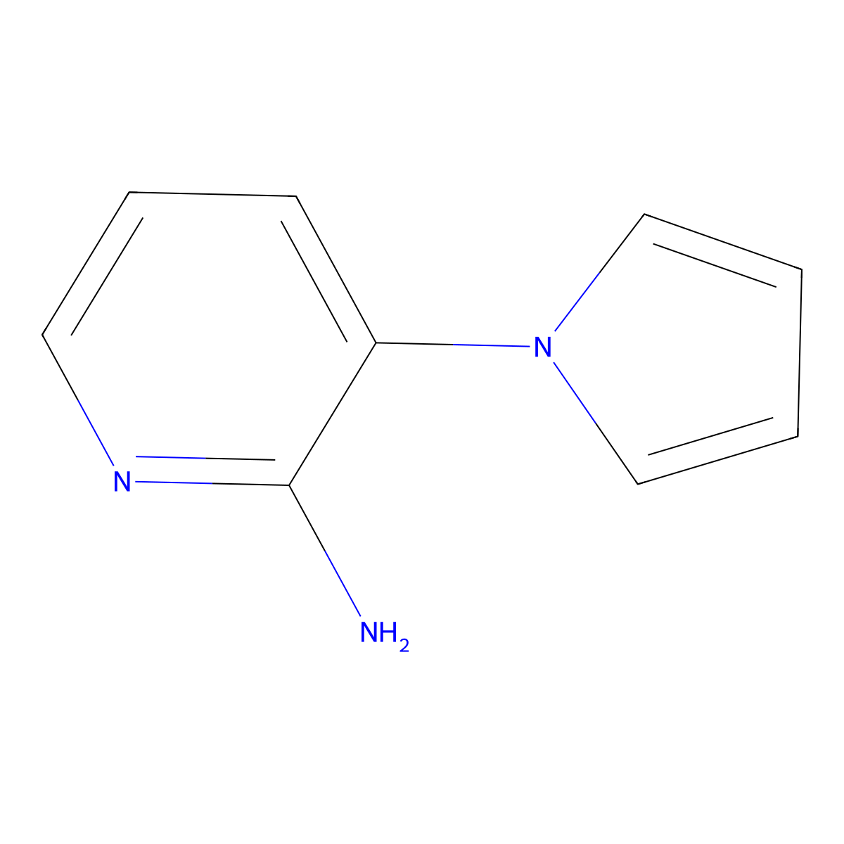 3-(1H-pyrrol-1-yl)pyridin-2-amine molecular structure, CAS 104149-41-9