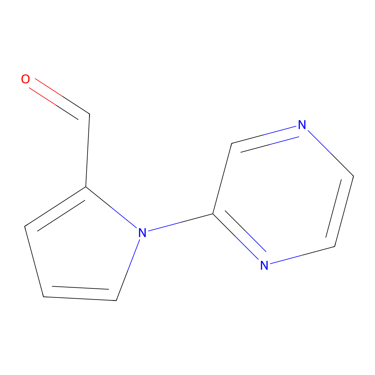 1-(pyrazin-2-yl)-1H-pyrrole-2-carbaldehyde molecular structure, CAS 104149-46-4