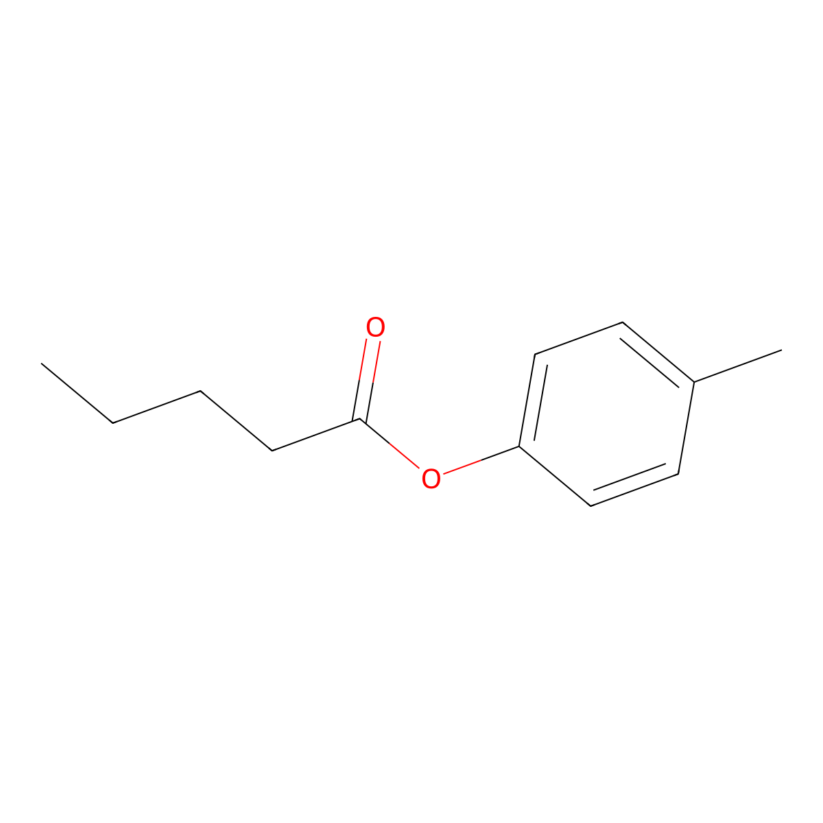 p-Cresyl valerate molecular structure, CAS 10415-86-8