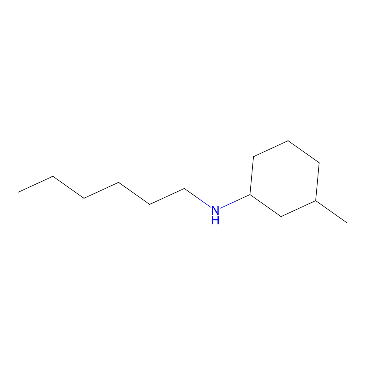 N-hexyl-3-methylcyclohexan-1-amine molecular structure, CAS 1041510-66-0