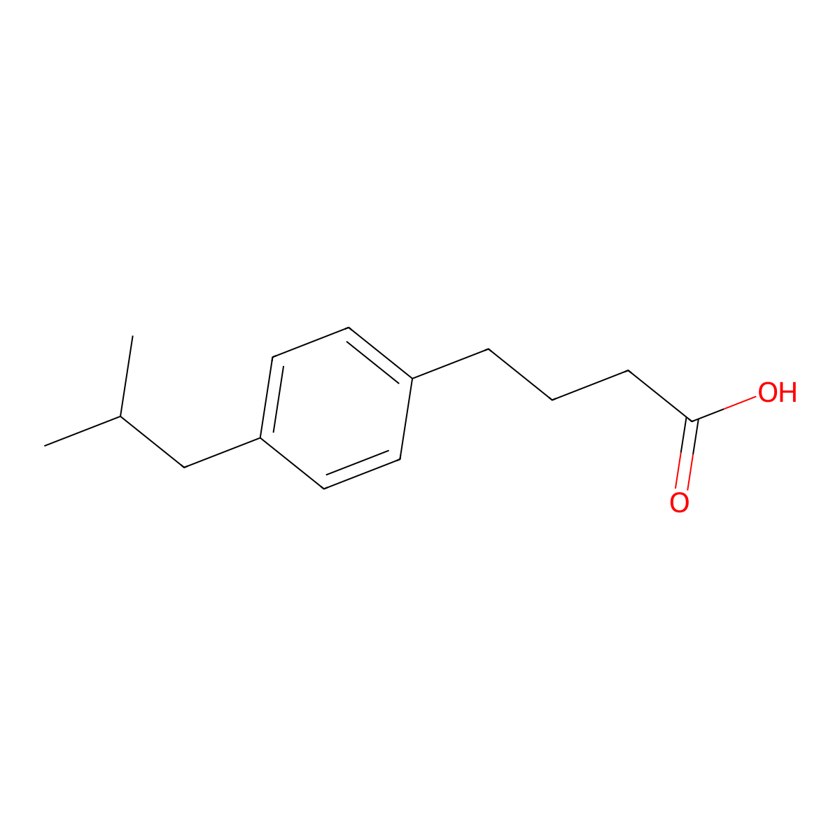 4-[4-(2-methylpropyl)phenyl]butanoic Acid molecular structure, CAS 1041514-31-1