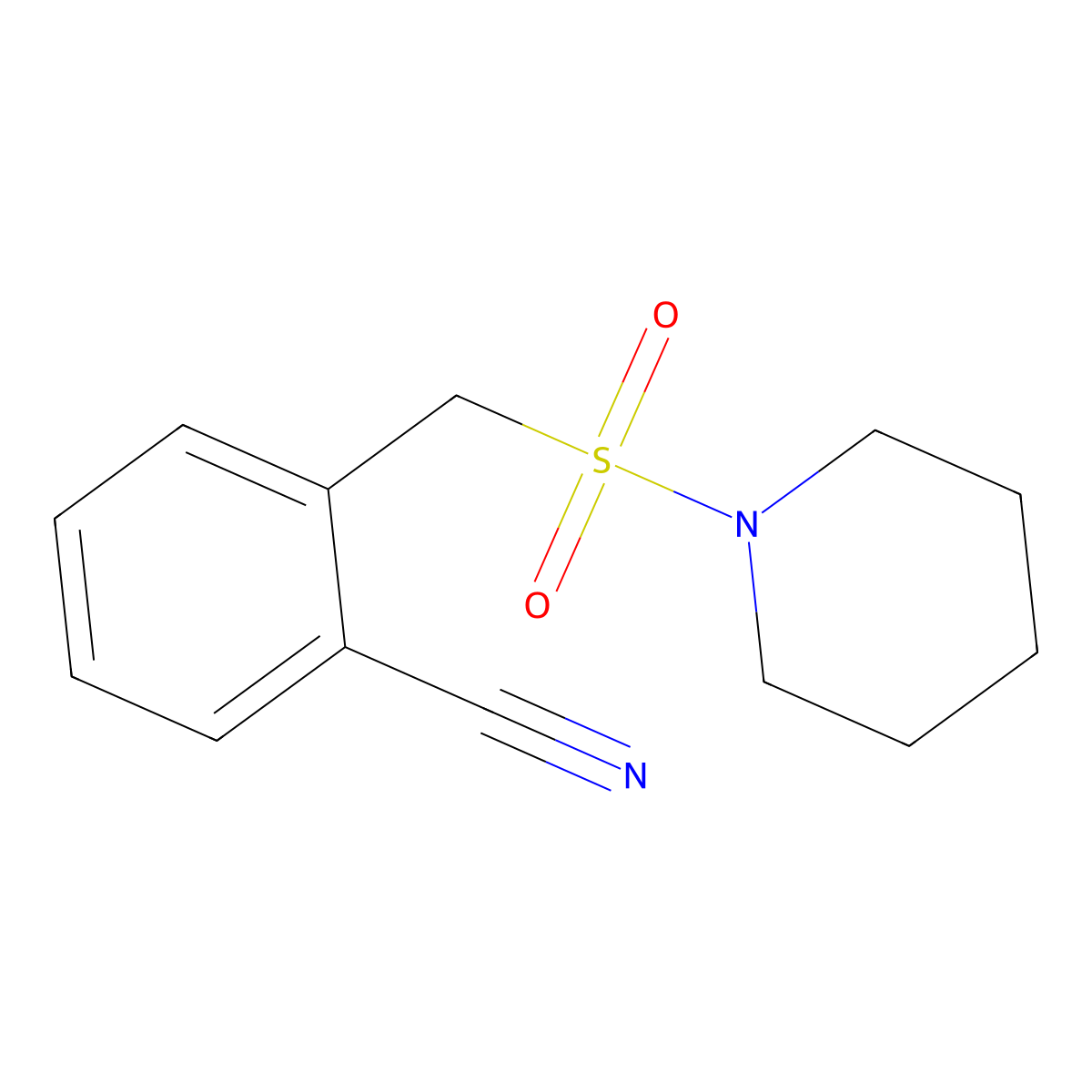 2-[(Piperidine-1-sulfonyl)methyl]benzonitrile molecular structure, CAS 1041515-38-1