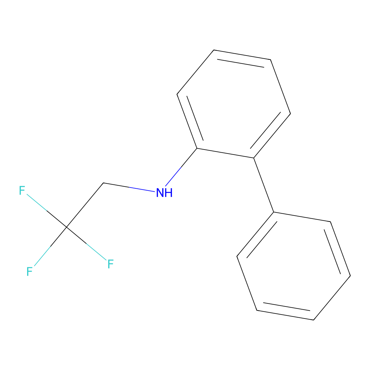 N-(2,2,2-trifluoroethyl)biphenyl-2-amine molecular structure, CAS 1041518-74-4