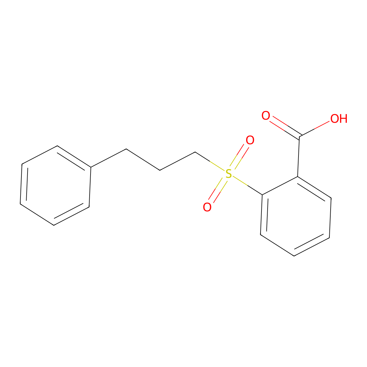 2-[(3-Phenylpropyl)sulfonyl]benzoic acid molecular structure, CAS 1041528-06-6