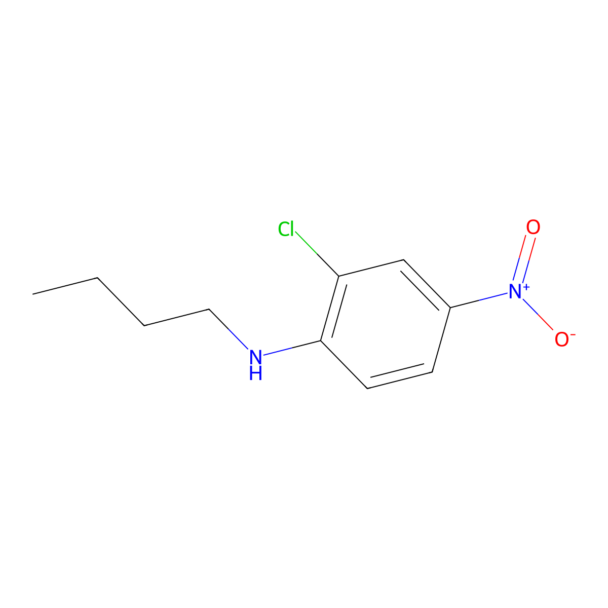 N-butyl-2-chloro-4-nitroaniline molecular structure, CAS 1041529-26-3