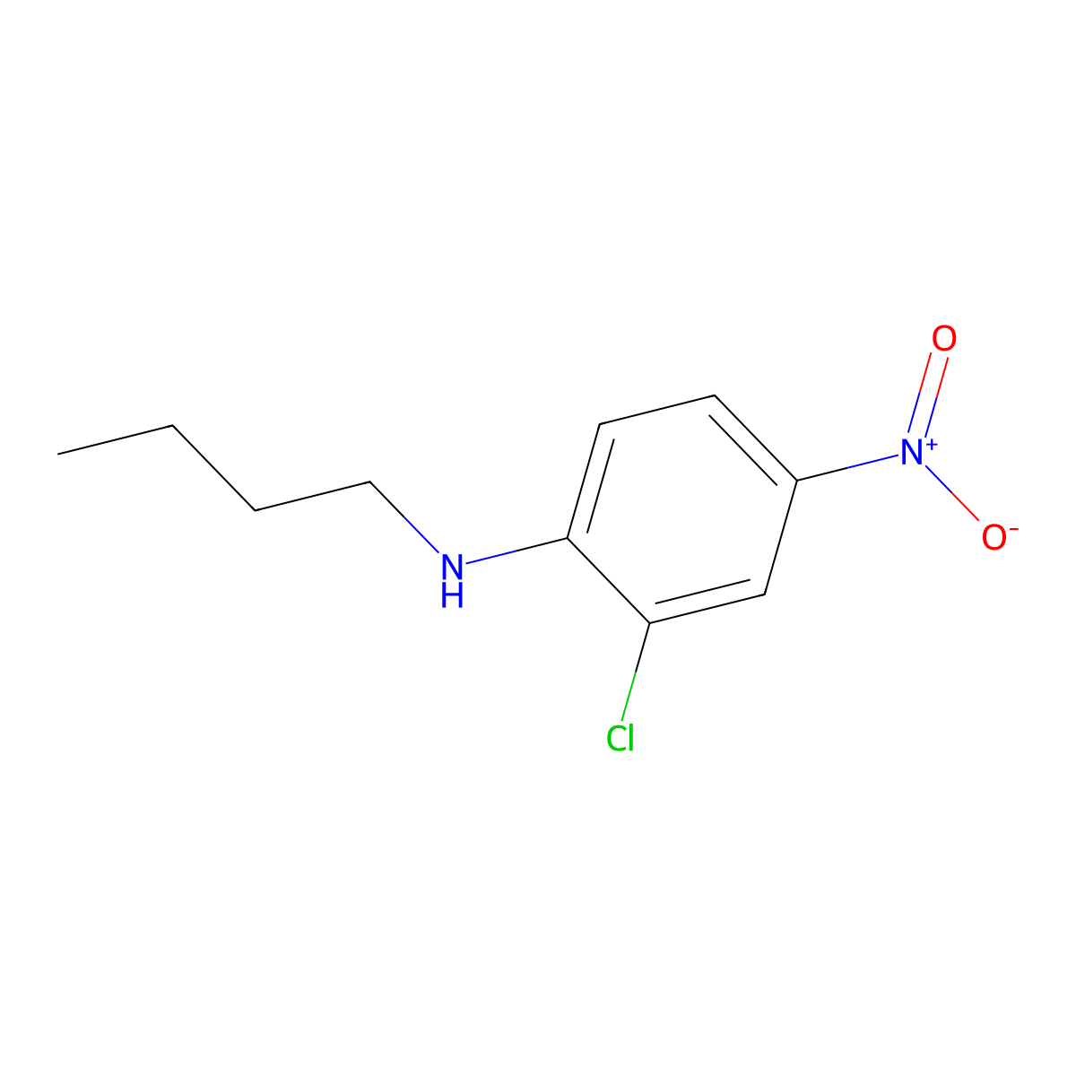 N-butyl-2-chloro-4-nitroaniline molecular structure, CAS 1041529-26-3