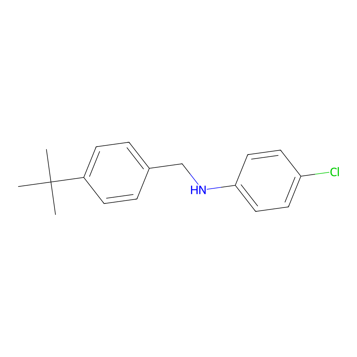 N-[(4-tert-butylphenyl)methyl]-4-chloroaniline molecular structure, CAS 1041530-99-7