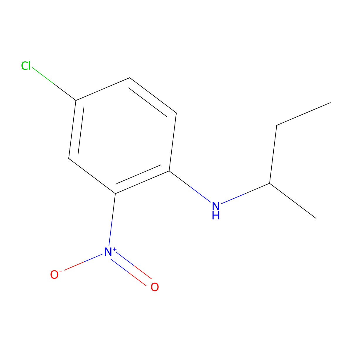N-(Butan-2-yl)-4-chloro-2-nitroaniline molecular structure, CAS 1041542-87-3