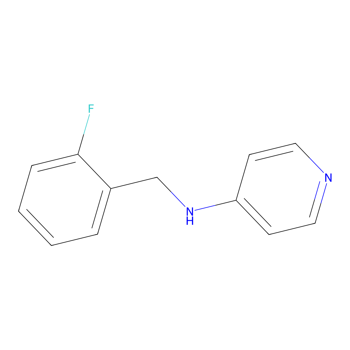N-[(2-fluorophenyl)methyl]pyridin-4-amine molecular structure, CAS 1041551-09-0