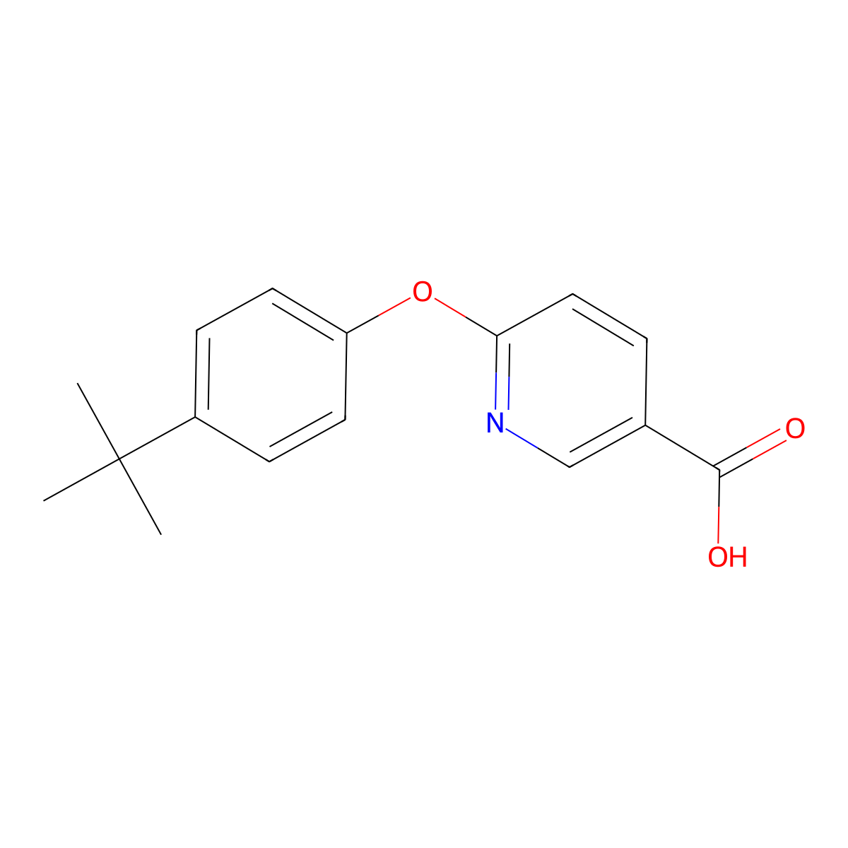 6-(4-Tert-butylphenoxy)pyridine-3-carboxylic acid molecular structure, CAS 1041551-78-3