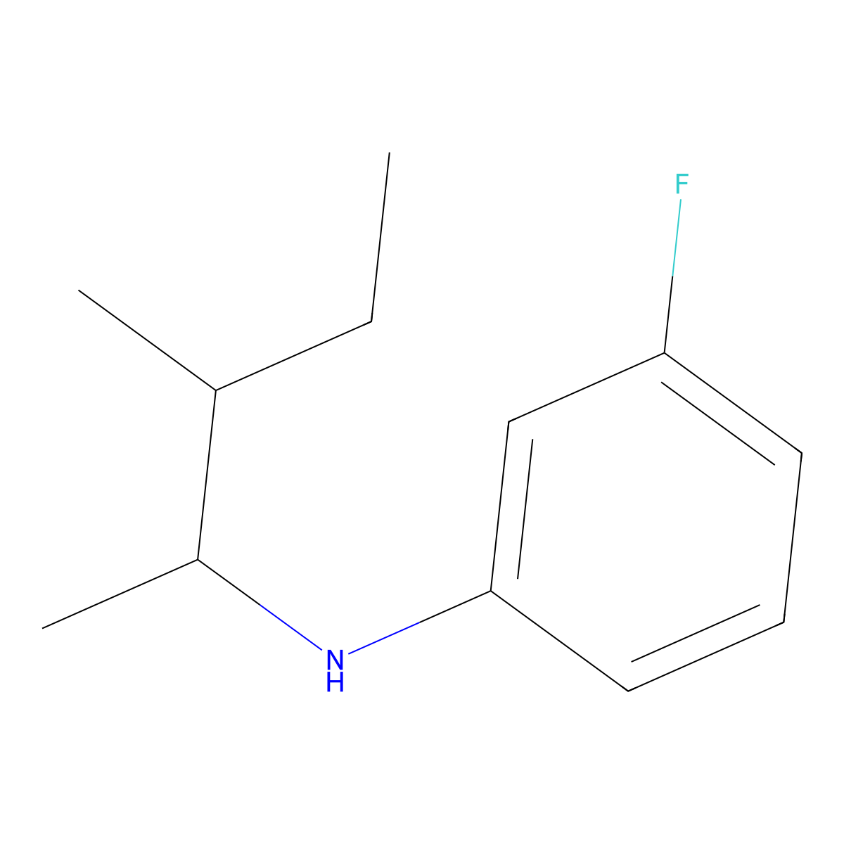 3-fluoro-N-(3-methylpentan-2-yl)aniline molecular structure, CAS 1041551-99-8