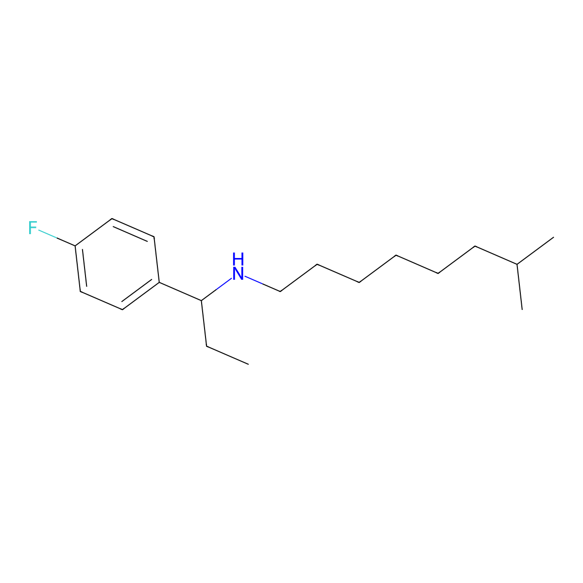 [1-(4-Fluorophenyl)propyl](7-methyloctyl)amine molecular structure, CAS 1041552-56-0
