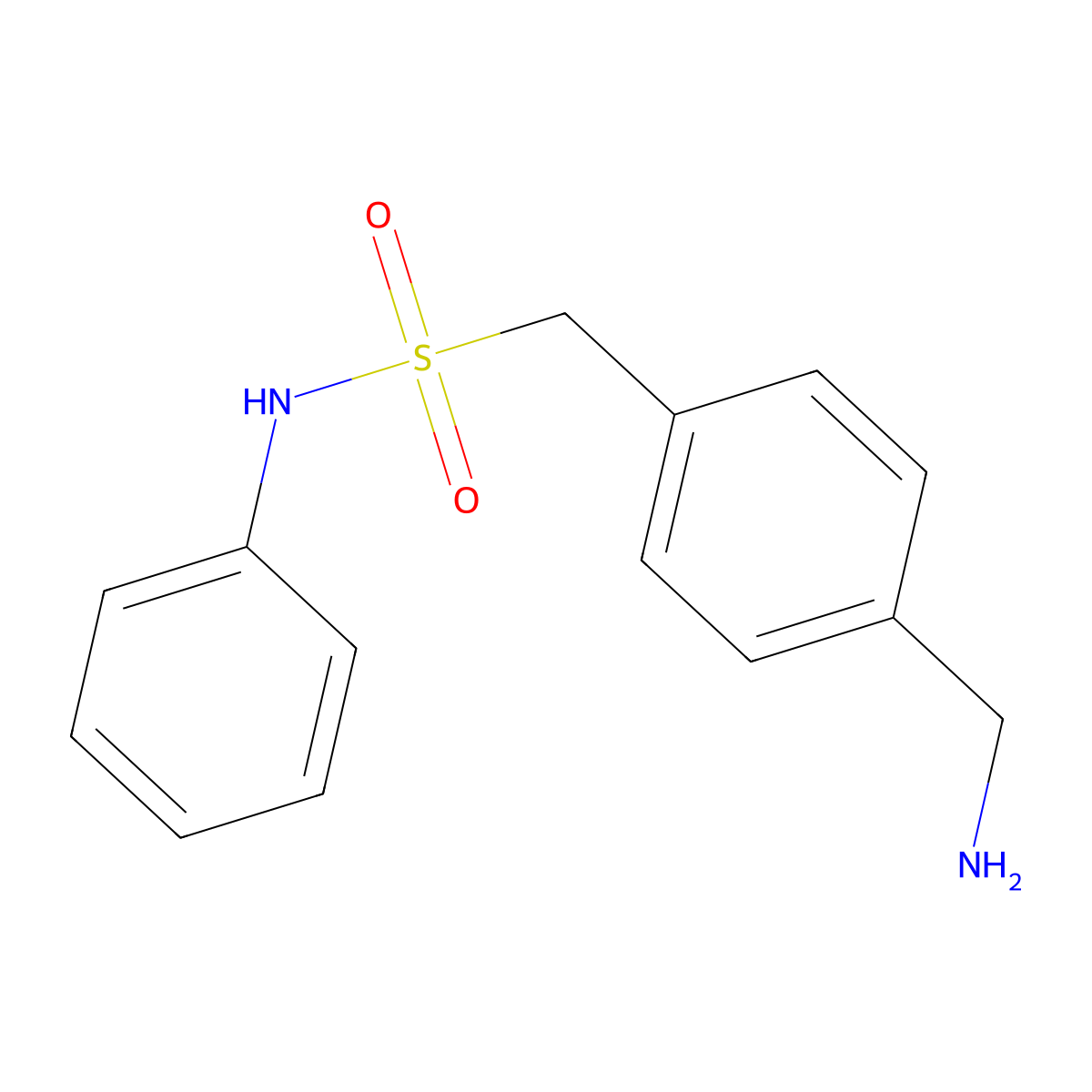 1-[4-(aminomethyl)phenyl]-N-phenylmethanesulfonamide molecular structure, CAS 1041556-68-6
