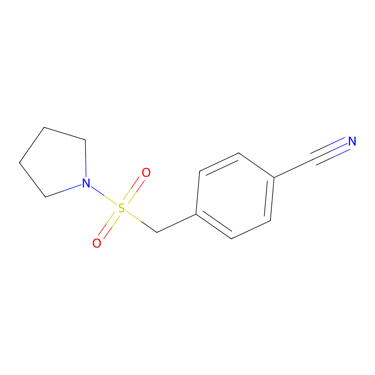 4-[(Pyrrolidine-1-sulfonyl)methyl]benzonitrile molecular structure, CAS 1041561-96-9