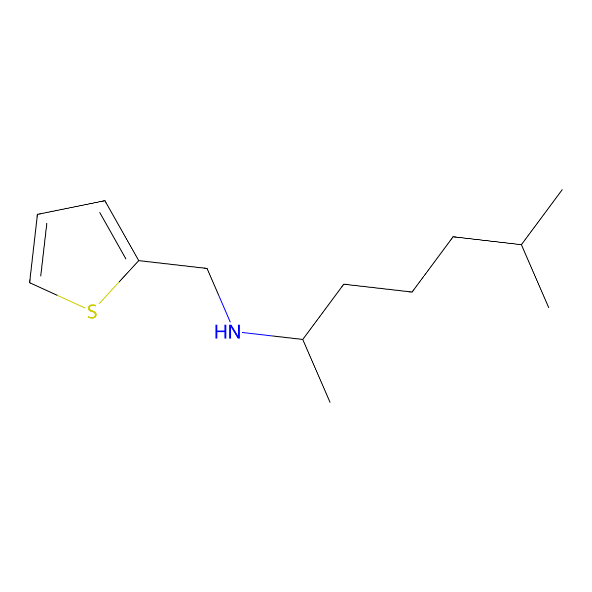 (6-Methylheptan-2-yl)[(thiophen-2-yl)methyl]amine molecular structure, CAS 1041562-63-3