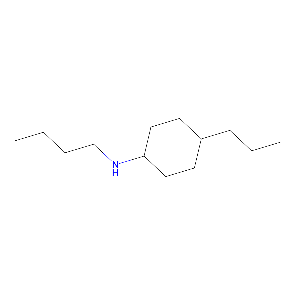 N-butyl-4-propylcyclohexan-1-amine molecular structure, CAS 1041563-76-1