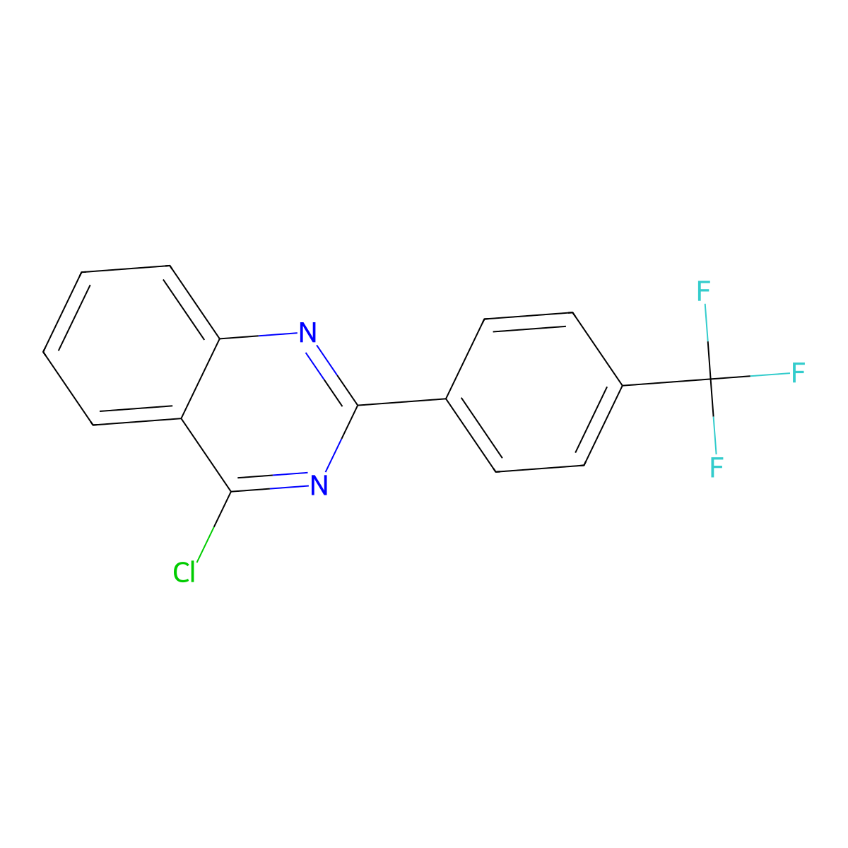 4-Chloro-2-(4-(trifluoromethyl)phenyl)quinazoline molecular structure, CAS 1041568-57-3