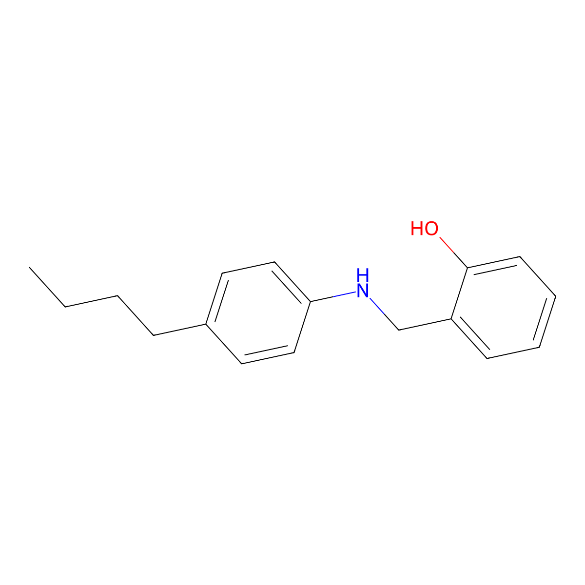2-{[(4-Butylphenyl)amino]methyl}phenol molecular structure, CAS 1041571-77-0