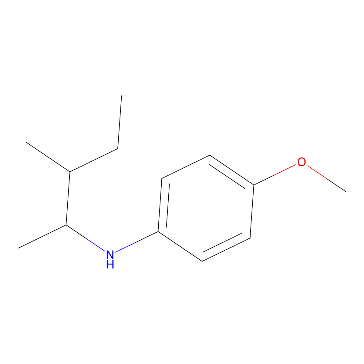 4-methoxy-N-(3-methylpentan-2-yl)aniline molecular structure, CAS 1041572-92-2