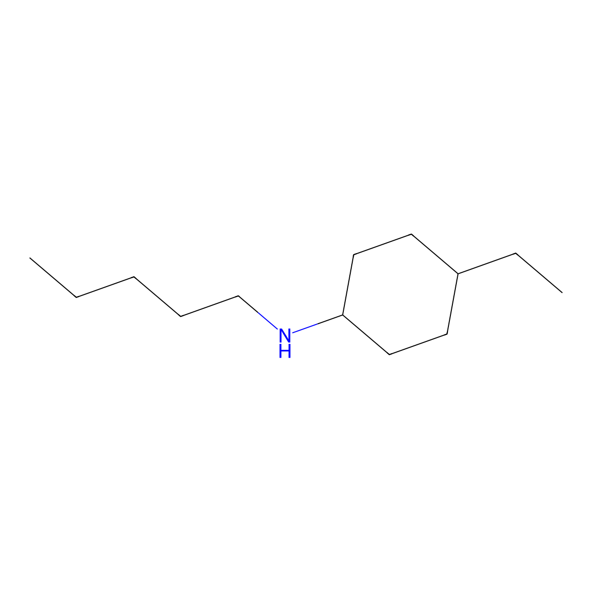 4-ethyl-N-pentylcyclohexan-1-amine molecular structure, CAS 1041573-11-8