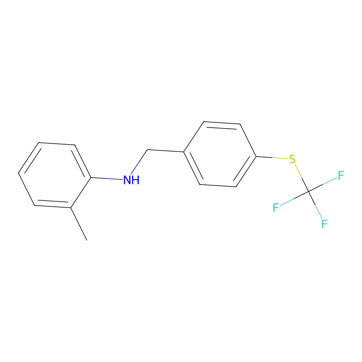 N-(2-Methylphenyl)-4-[(trifluoromethyl)thio]benzenemethanamine molecular structure, CAS 1041574-03-1