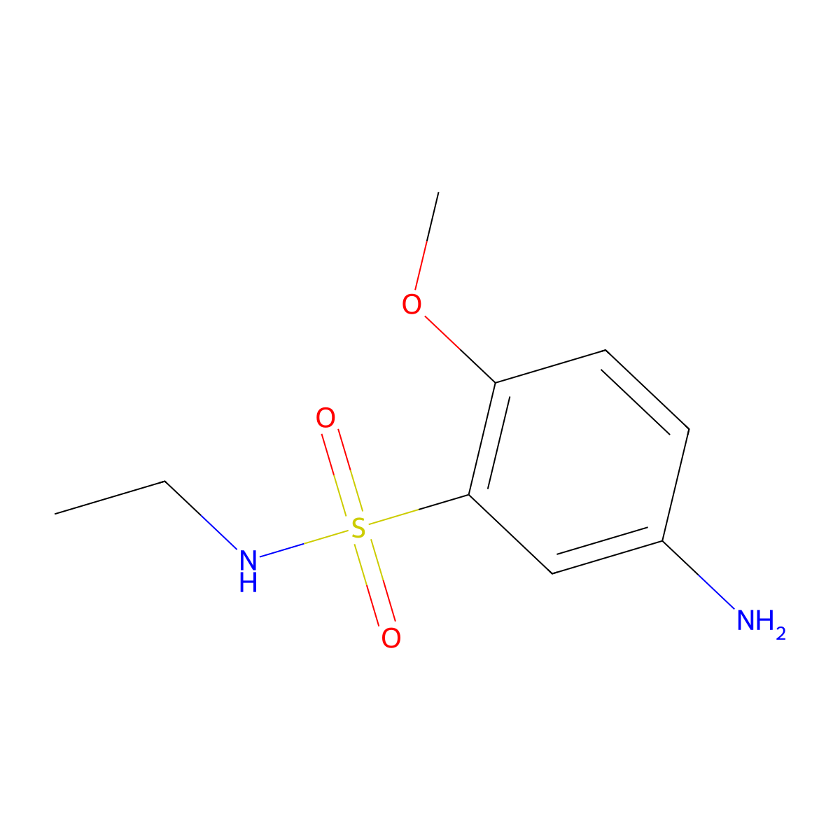 5-amino-N-ethyl-2-methoxybenzenesulfonamide molecular structure, CAS 1041574-52-0