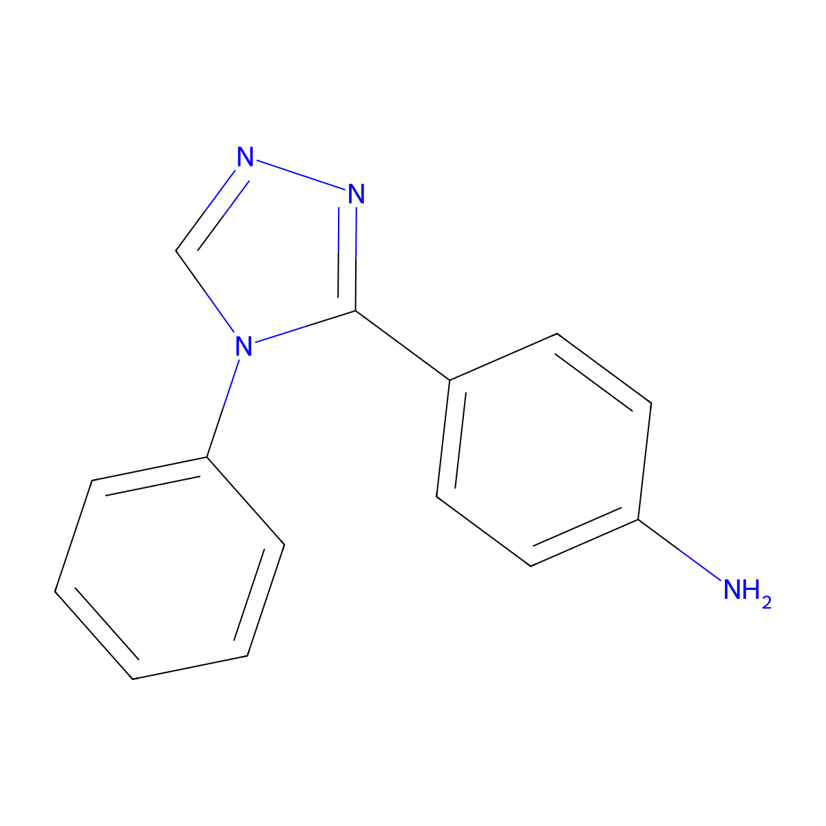 4-(4-Phenyl-1,2,4-triazol-3-yl)aniline molecular structure, CAS 1041580-82-8