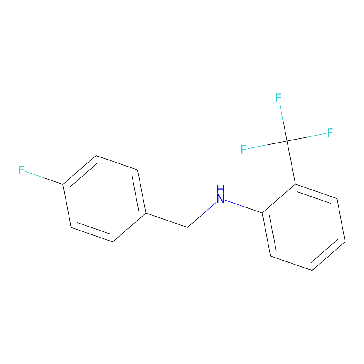N-(4-Fluorobenzyl)-2-(trifluoromethyl)aniline molecular structure, CAS 1041583-33-8