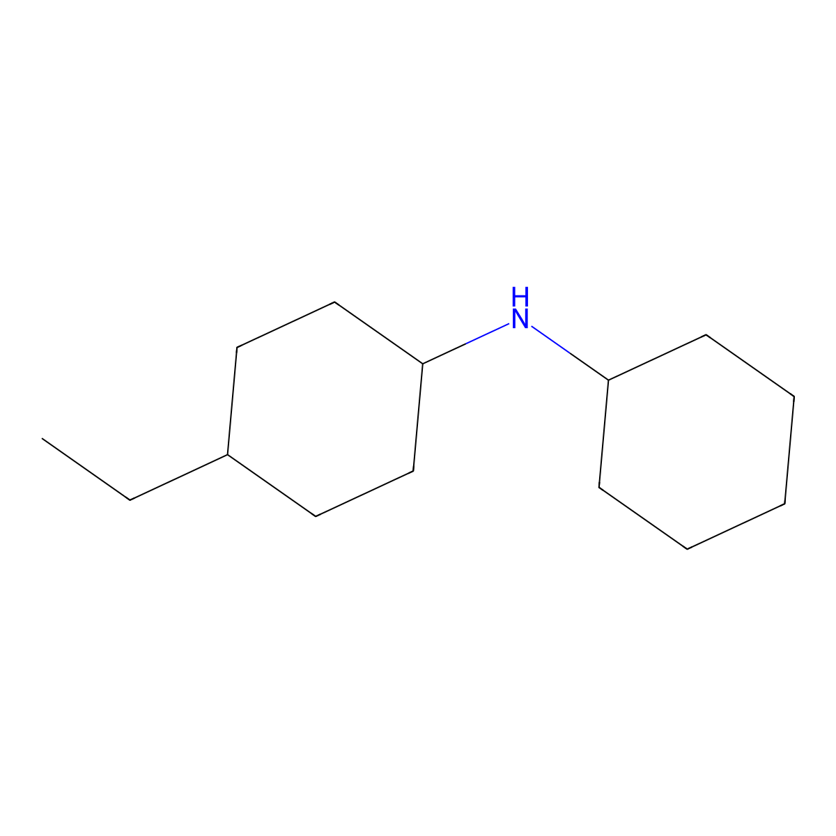 N-cyclohexyl-4-ethylcyclohexan-1-amine molecular structure, CAS 1041586-94-0