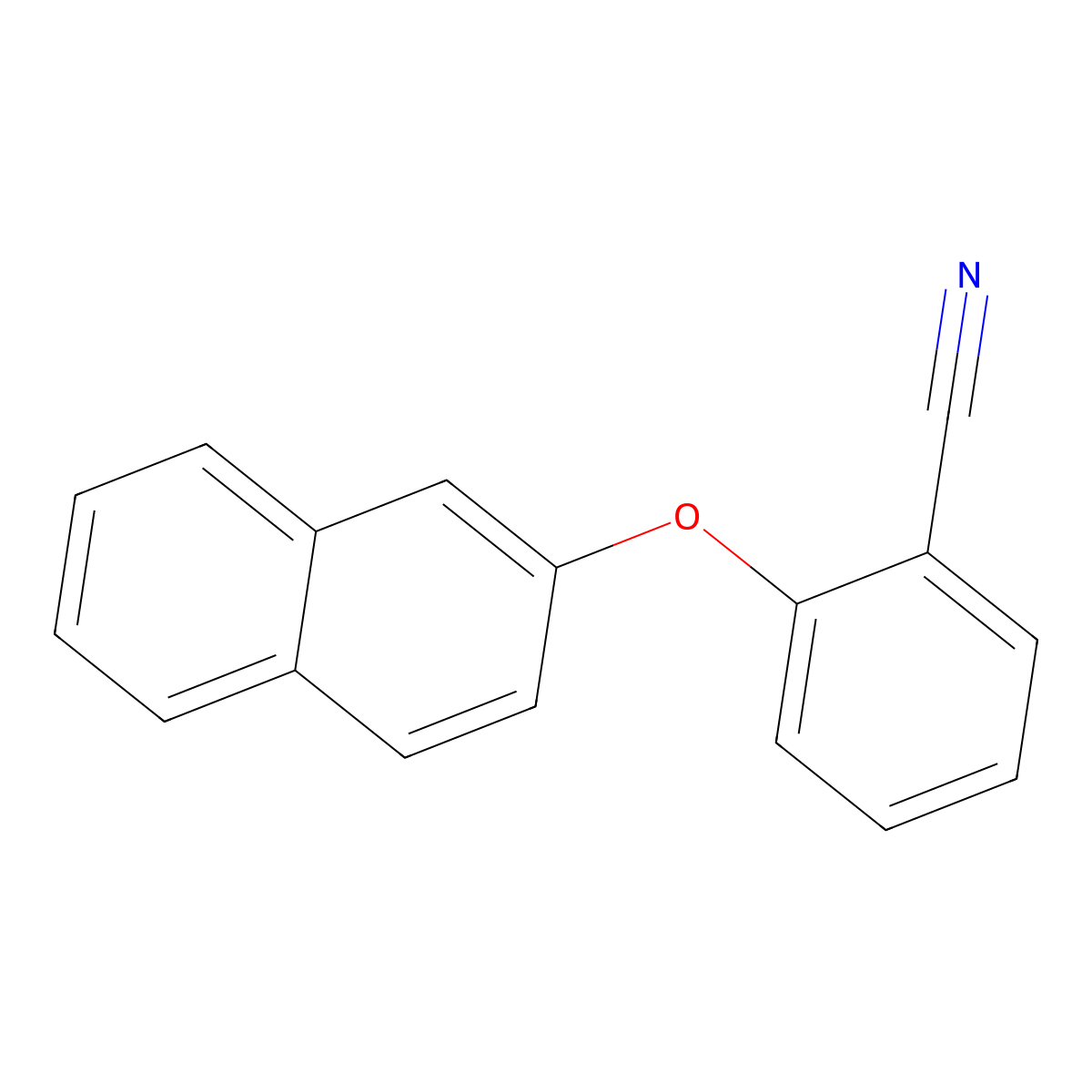 2-(2-Naphthyloxy)benzonitrile molecular structure, CAS 1041593-26-3