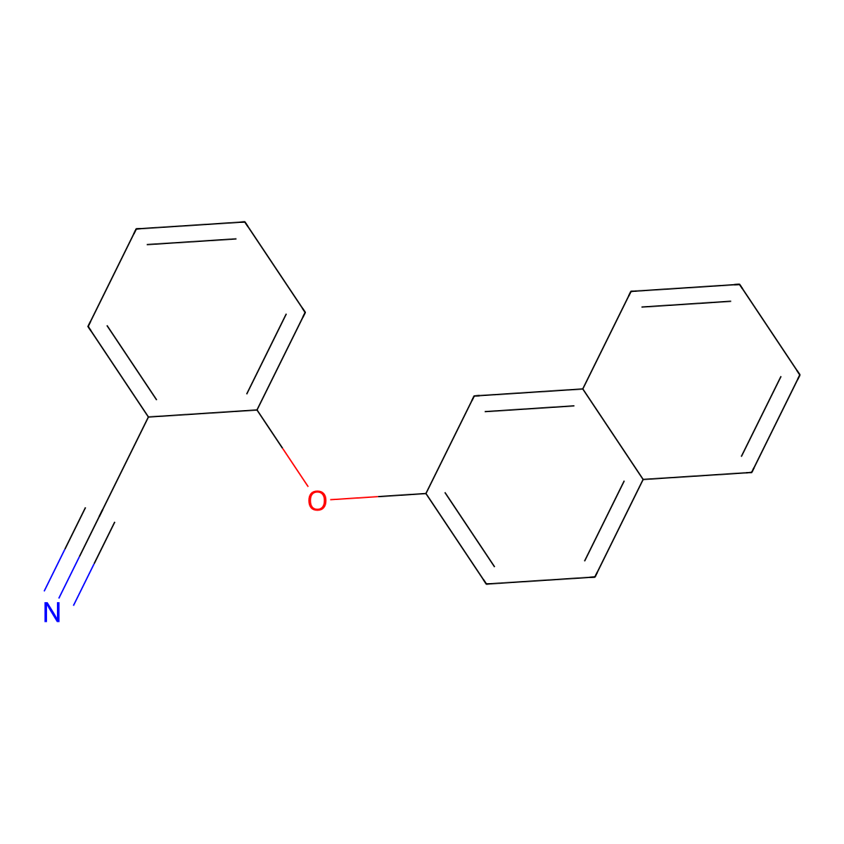 2-(2-Naphthyloxy)benzonitrile molecular structure, CAS 1041593-26-3