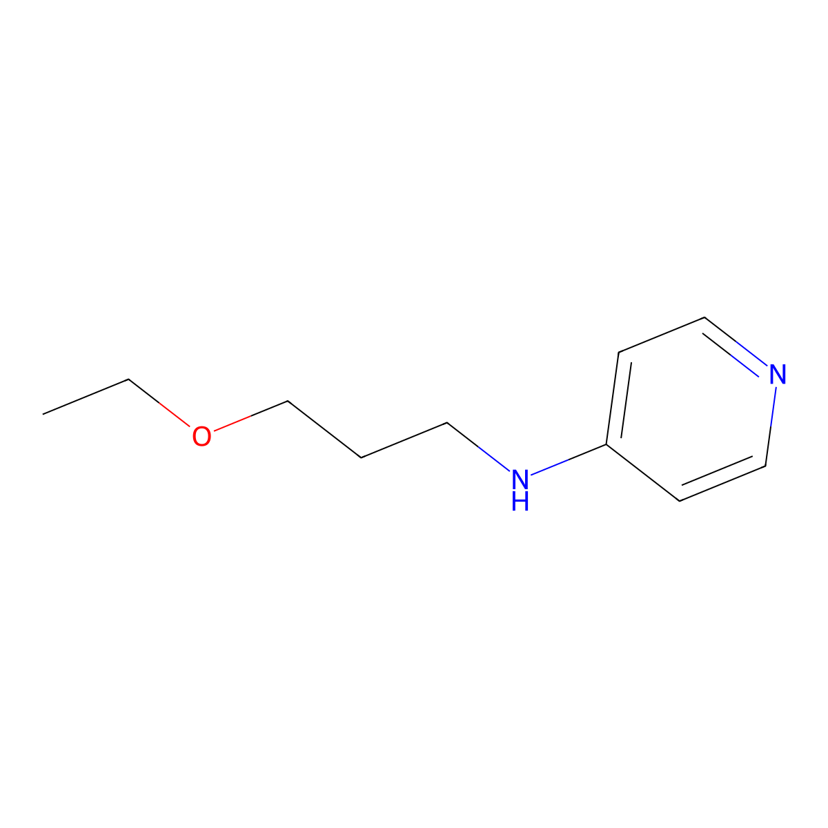 N-(3-ethoxypropyl)pyridin-4-amine molecular structure, CAS 1041597-12-9
