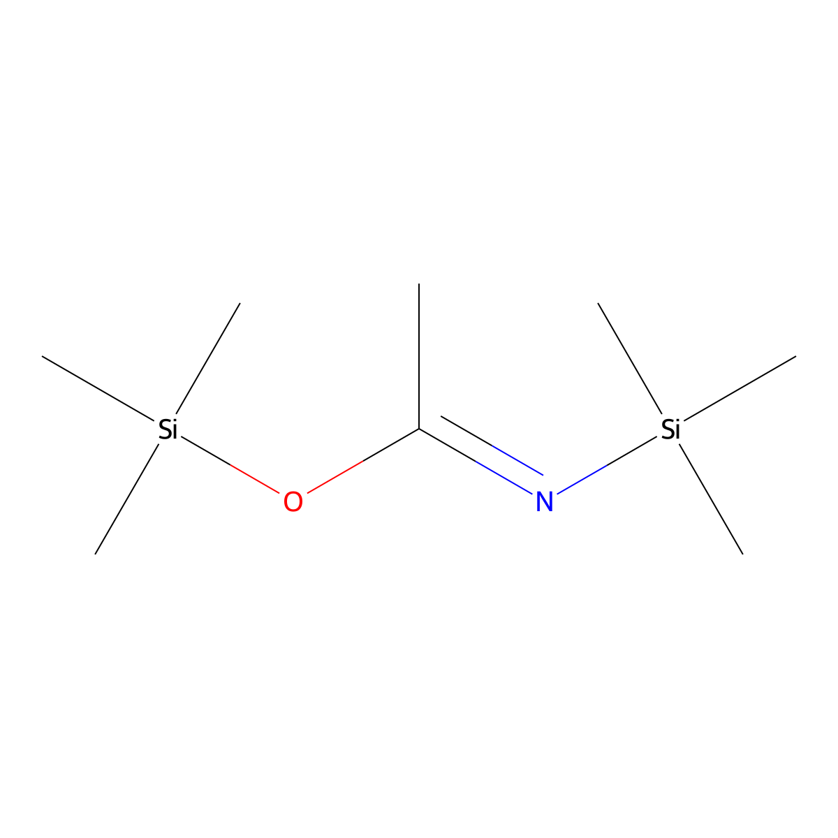 N,O-bis(trimethylsilyl)acetamide molecular structure, CAS 10416-59-8