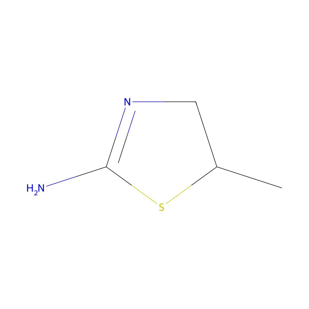 5-Methyl-4,5-dihydro-1,3-thiazol-2-amine molecular structure, CAS 10416-80-5